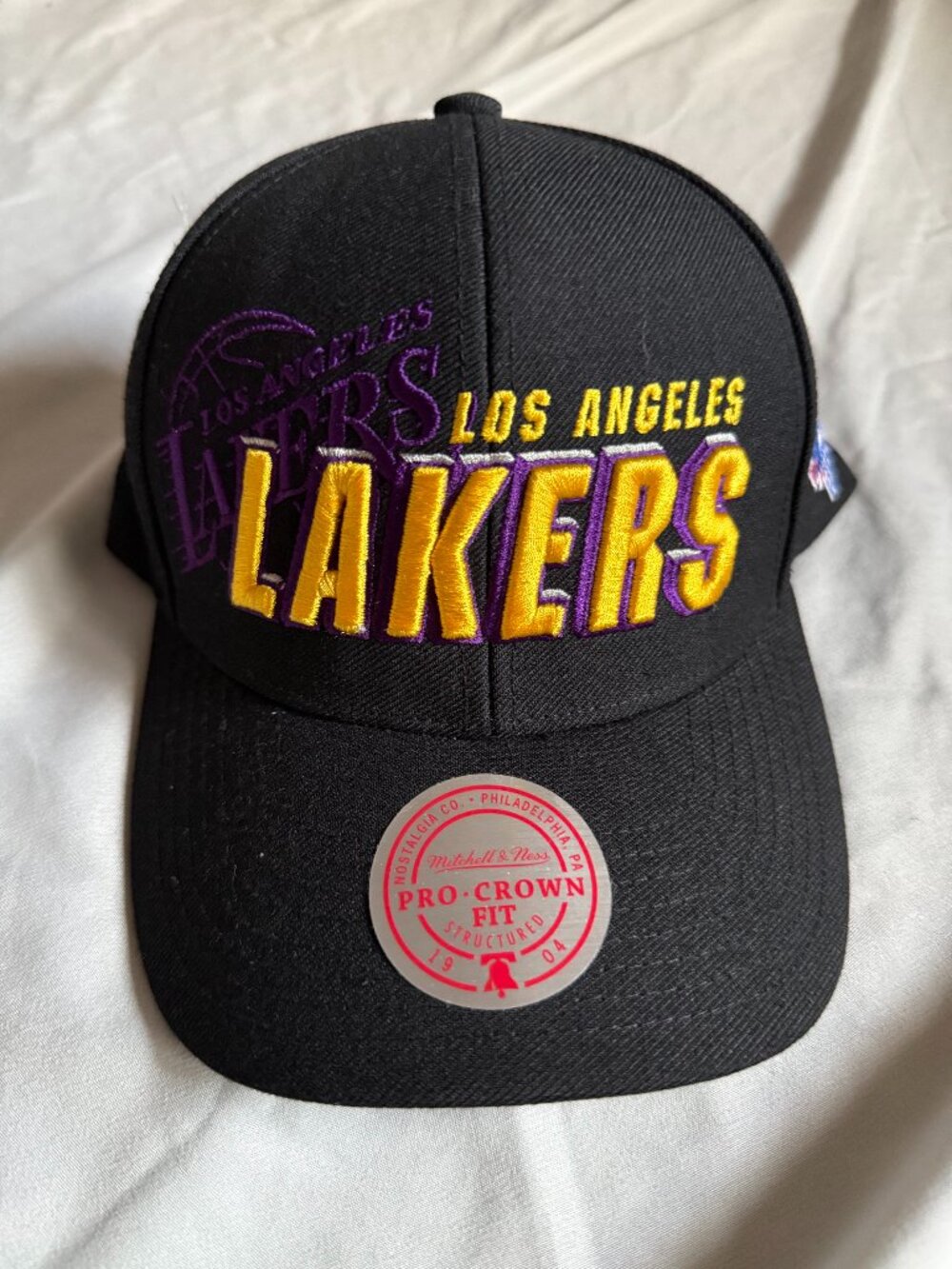 Los Angeles Lakers Hat 1996 Draft Shadow Mitchell & Ness